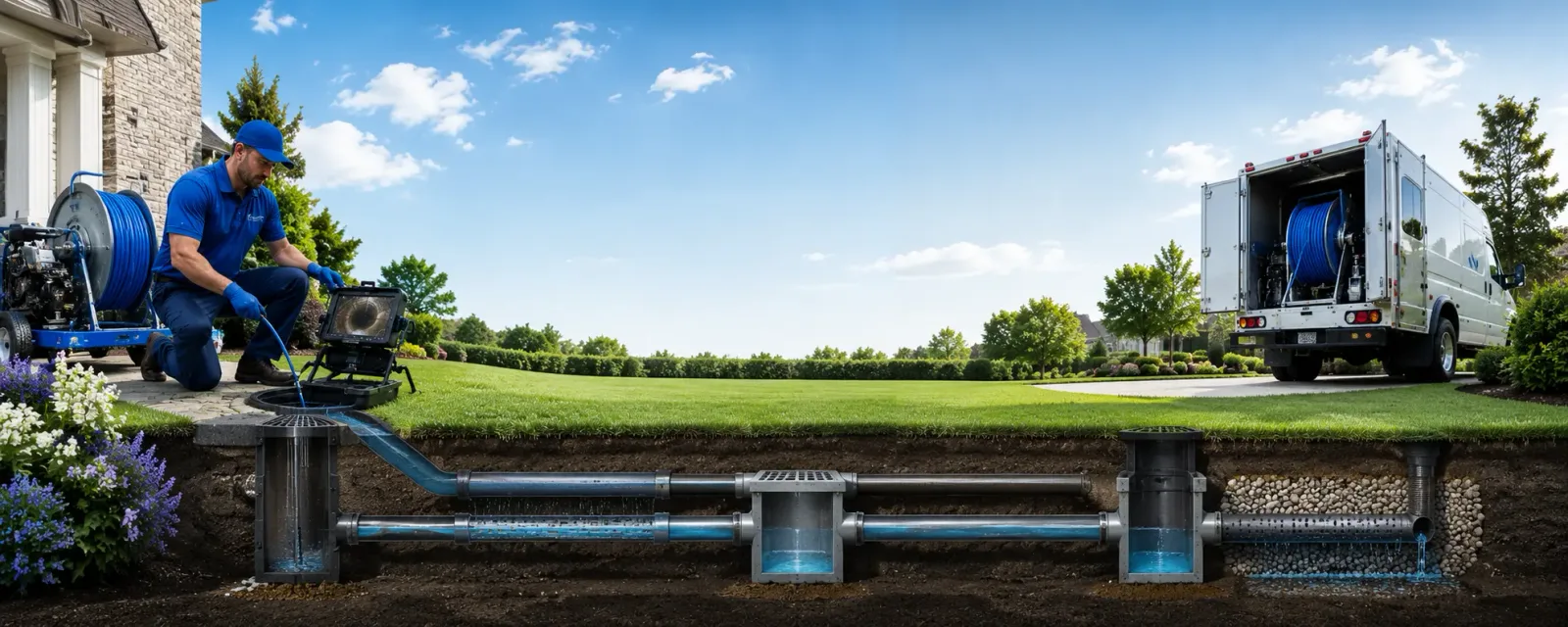 Outdoor drain cleaning information for West Mineral, KS